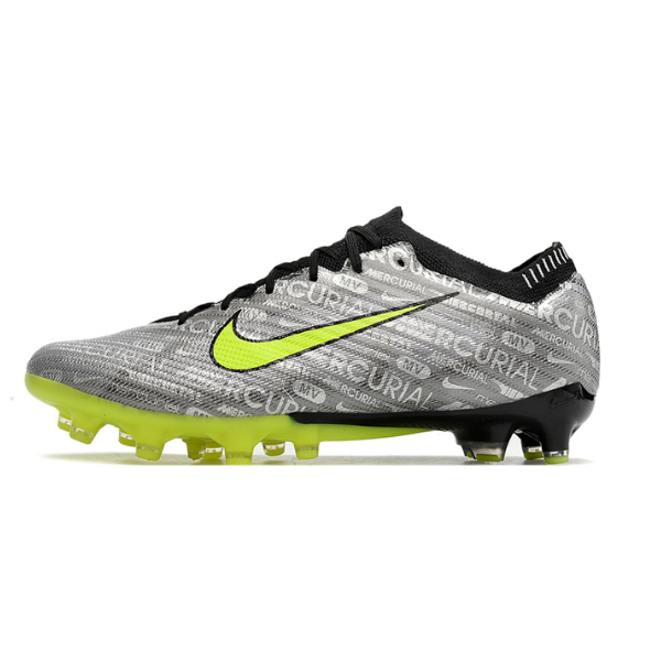 Chaussures de football Nike Air Zoom Mercurial Vapor 15 Elite AG grises et vertes - VENI Futebol