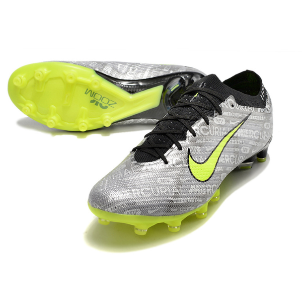 txt
Chaussures de foot terrain Nike Air Zoom Mercurial Vapor 15 Elite AG gris et vert - VENI Futebol