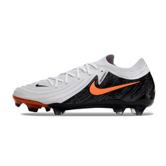 Chuteira Campo Nike Phantom GX2 Elite FG Branca, Preta e Laranja - VENI Futebol