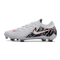 Chuteira Campo Nike Phantom GX2 Elite FG Branca, Preta e Vermelha - VENI Futebol