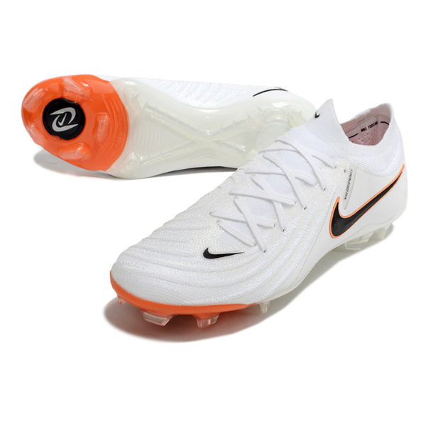 Chuteira Campo Nike Phantom GX2 Elite FG Branca e Laranja - VENI Futebol