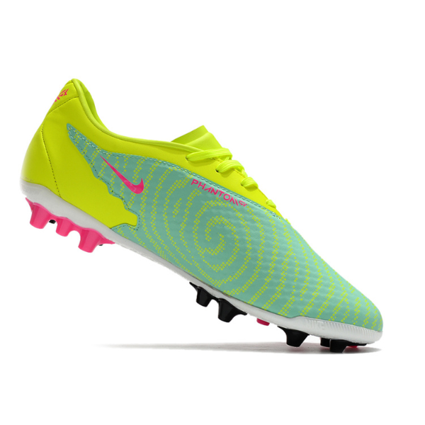 Crampons de football Nike Phantom GX Academy AG jaunes, verts et roses - VENI Futebol