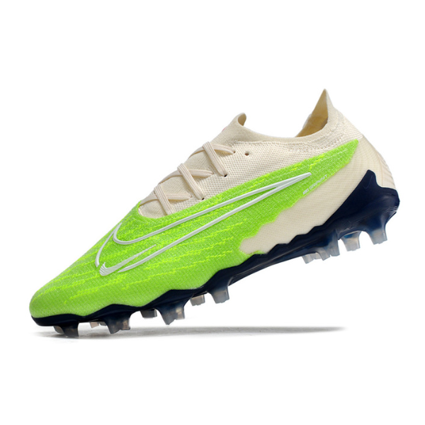 Chaussures de football Nike Phantom GX Elite FG vertes et blanches - VENI Futebol