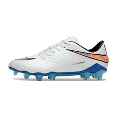 Nike Phantom Hypervenom Elite White Blue and Orange Firm Ground FG Football Boot