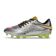 Nike Phantom Hypervenom Elite Gray Gold and Pink Firm Ground FG Football Boot