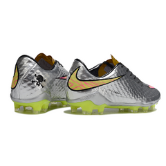 Nike Phantom Hypervenom Elite Gray Gold and Pink Firm Ground FG Football Boot