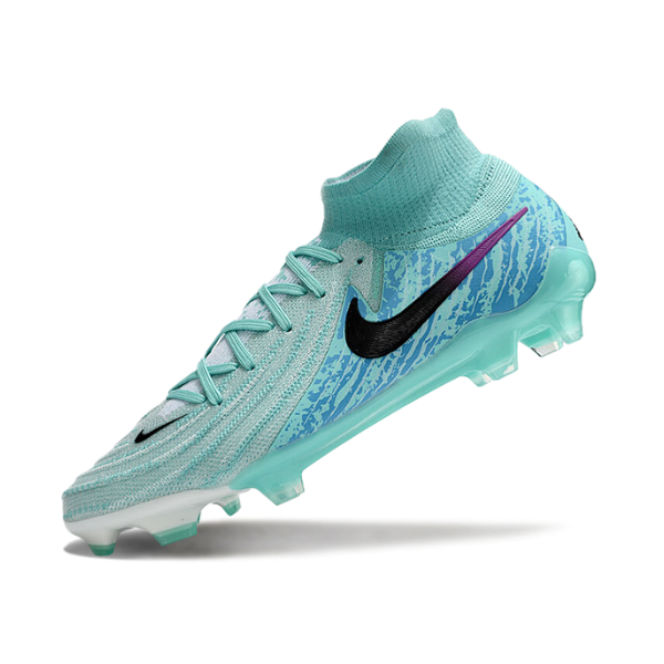 Chuteira Campo Nike Phantom Luna 2 Elite FG Azul Claro e Preta - VENI Futebol