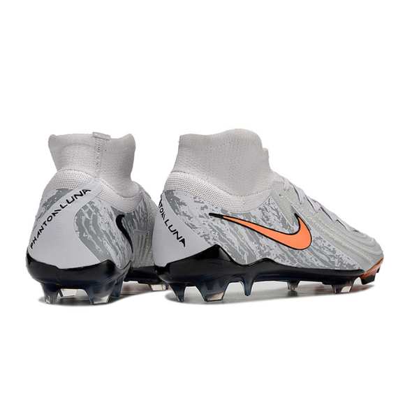 Chuteira Campo Nike Phantom Luna 2 Elite FG Cinza e Laranja - VENI Futebol