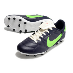 Chuteira Campo Nike Premier 3 FG Azul, Branca e Verde - VENI Futebol