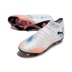 Puma Future 8 White Orange and Blue Firm Ground FG Football Boot