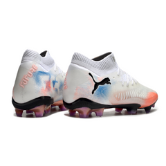 Puma Future 8 White Orange and Blue Firm Ground FG Football Boot