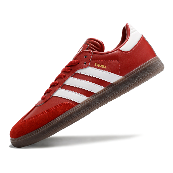 Chuteira Futsal Adidas Samba Classic Messi Vermelha e Branca - VENI Futebol
