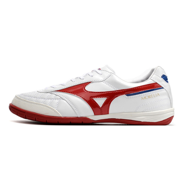 Chuteira Futsal Mizuno Morelia Sala Japan IC Branca, Vermelha e Azul - VENI Futebol