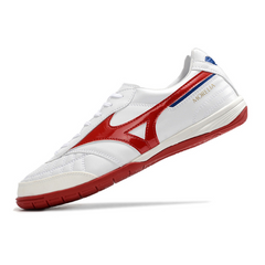 Chuteira Futsal Mizuno Morelia Sala Japan IC Branca, Vermelha e Azul - VENI Futebol