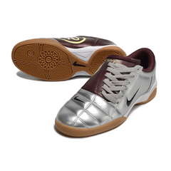Nike Total 90 III Silver and Burgundy Indoor IC Football Boot