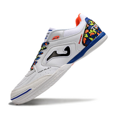 Joma Top Flex 24 IC White Blue and Orange Futsal Football Boot