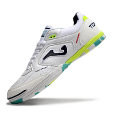 Joma Top Flex 24 IC White Green and Yellow Futsal Football Boot