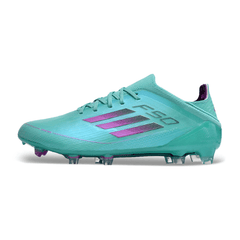 Chuteira Infantil Campo Adidas F50 Elite FG Azul Claro e Roxa - VENI Futebol
