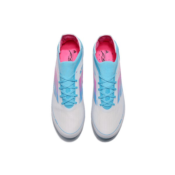 Kinder-Fußballschuhe für Naturrasen Adidas F50 Elite FG Blau, Weiß und Rosa - VENI Futebol