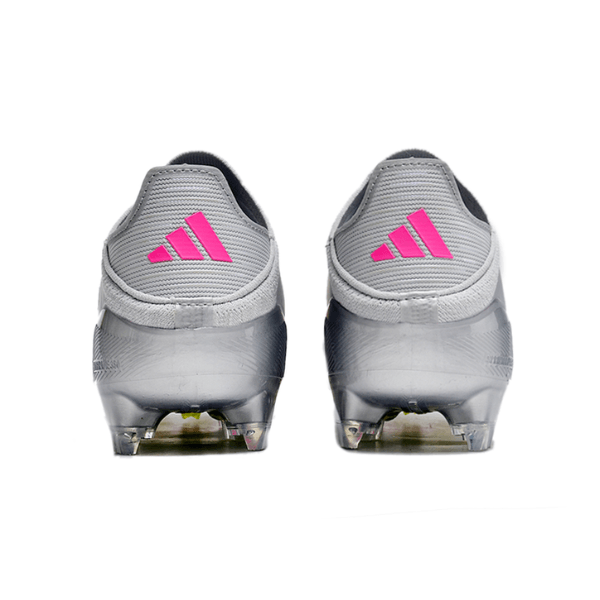 Kinder-Fußballschuhe für Naturrasen Adidas F50 Elite FG in Weiß, Rosa und Gelb - VENI Futebol