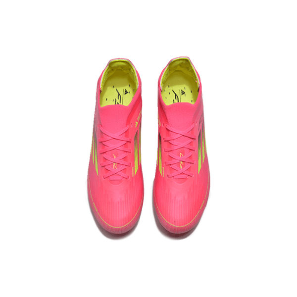 Chuteira Infantil Campo Adidas F50 Elite FG Rosa e Amarela - VENI Futebol