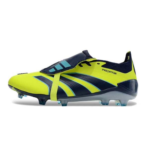 Chuteira Infantil Campo Adidas Predator 30 Elite Com Lingua FG Amarela e Azul - VENI Futebol