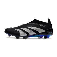 Kinder-Fußballschuhe Adidas Predator 30 Elite schnürlos FG für Rasen, schwarz-weiß - VENI Futebol