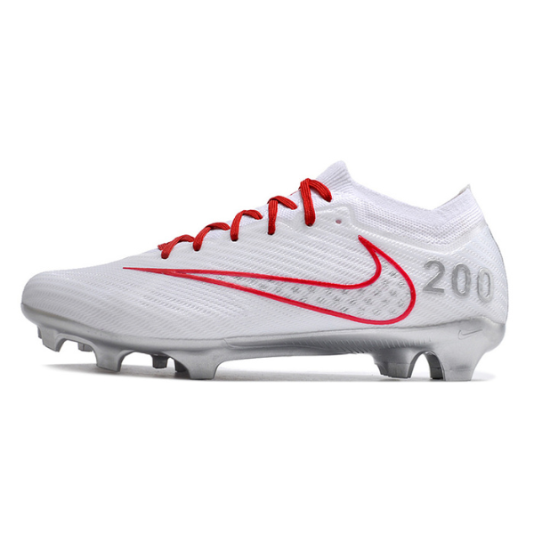 Kinder-Fußballschuhe für Rasen Nike Zoom Mercurial Vapor 15 Elite FG, Weiß, Rot und Silber - VENI Futebol