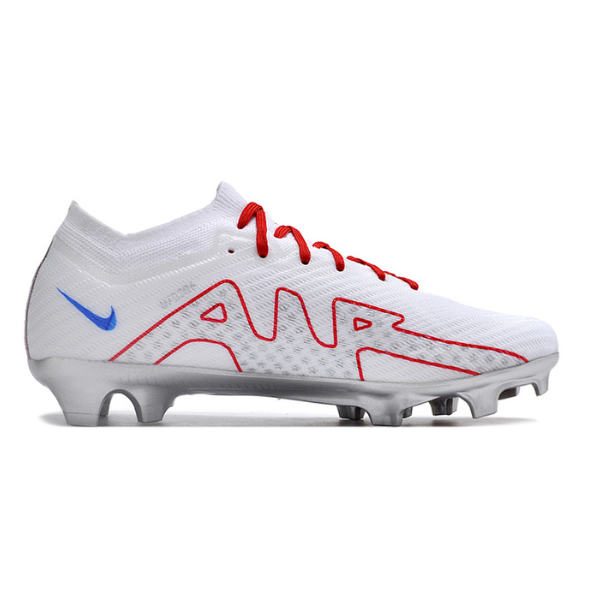 Kinder-Fußballschuhe Nike Zoom Mercurial Vapor 15 Elite FG Weiß, Rot und Silber - VENI Futebol
