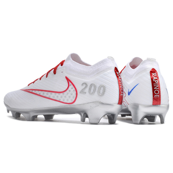 Kinder-Fußballschuhe Nike Zoom Mercurial Vapor 15 Elite FG in Weiß, Rot und Silber - VENI Futebol