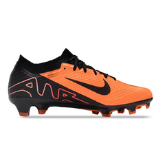 Nike Zoom Mercurial Vapor 15 Elite FG Kinder-Fußballschuhe für Naturrasen, Orange und Schwarz - VENI Futebol
