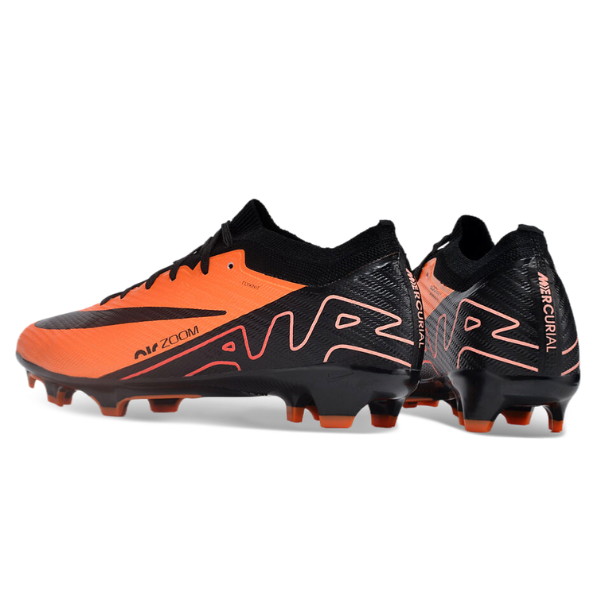 Kinder-Fußballschuhe für Naturrasen Nike Zoom Mercurial Vapor 15 Elite FG Orange und Schwarz - VENI Futebol