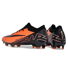 Kinder-Fußballschuhe für Naturrasen Nike Zoom Mercurial Vapor 15 Elite FG Orange und Schwarz - VENI Futebol