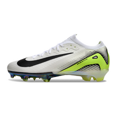 Nike Air Zoom Mercurial Vapor 16 Elite White Grey and Green Firm Ground FG Football Boot