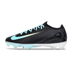 Nike Air Zoom Mercurial Vapor 16 Elite Black White and Light Blue Firm Ground FG Kids Football Boot