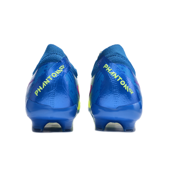 Chuteira Infantil Campo Nike Phantom GX2 Elite FG Amarela e Azul - VENI Futebol