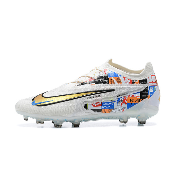 Chuteira Infantil Campo Nike Phantom GX Elite FG Kane Branca Pack - VENI Futebol