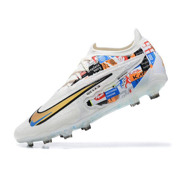 Chuteira Infantil Campo Nike Phantom GX Elite FG Kane Branca Pack - VENI Futebol