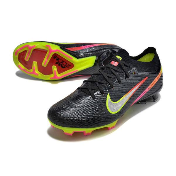 Chuteira Infantil Campo Nike Zoom Mercurial Vapor 15 Elite FG Rashford Preta Pack - VENI Futebol