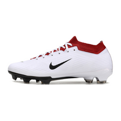 Kinder-Fußballschuhe für Naturrasen Nike Zoom Mercurial Vapor 15 Elite FG Weiß und Rot Total 90 - VENI Futebol