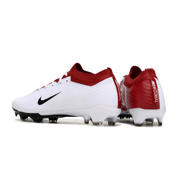 Kinder-Fußballschuhe für Naturrasen Nike Zoom Mercurial Vapor 15 Elite FG Weiß und Rot Total 90 - VENI Futebol