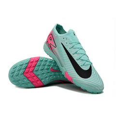 Nike Zoom Mercurial Vapor 16 Elite Kids Light Blue and Pink Turf TF Football Boot