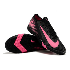 Nike Zoom Mercurial Vapor 16 Elite Black and Pink Turf TF Kids Football Boot