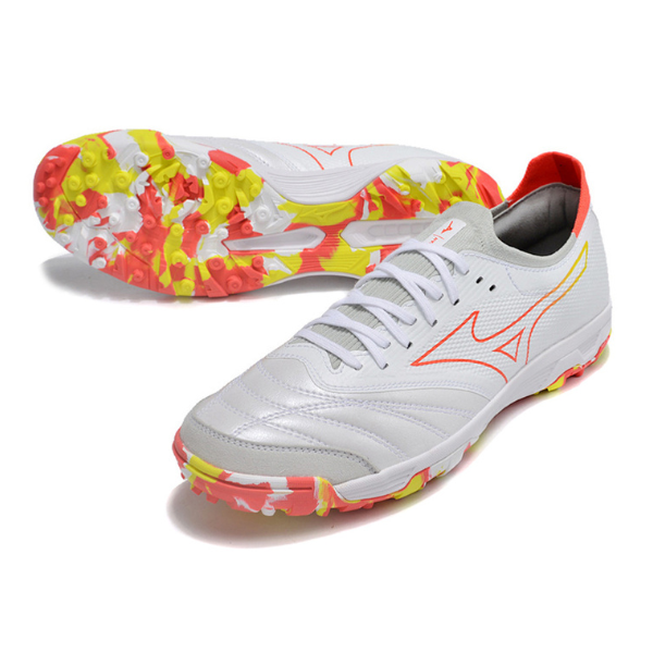Mizuno Morelia Sala TF Fußballschuhe für Kunstrasen, orange und gelb - VENI Futebol
