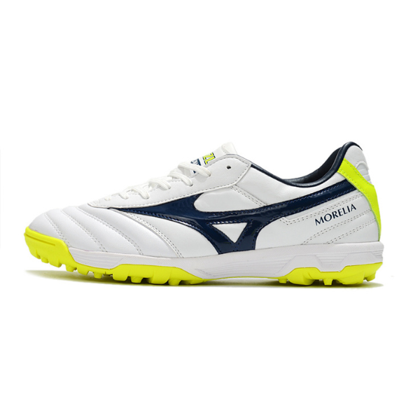 alt
Mizuno Morelia Sala Classic TF Turf-Fußballschuh in Weiß, Grün und Blau - VENI Futebol