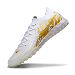 Nike Phantom GX2 Elite White and Gold Turf TF Football Boot
