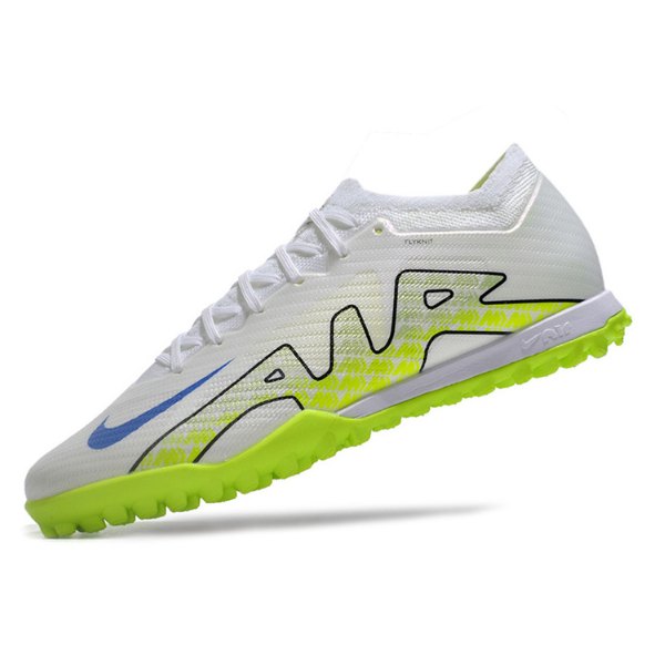 Turf-Fußballschuhe Nike Zoom Mercurial Vapor 15 Elite TF Weiß und Grün - VENI Futebol