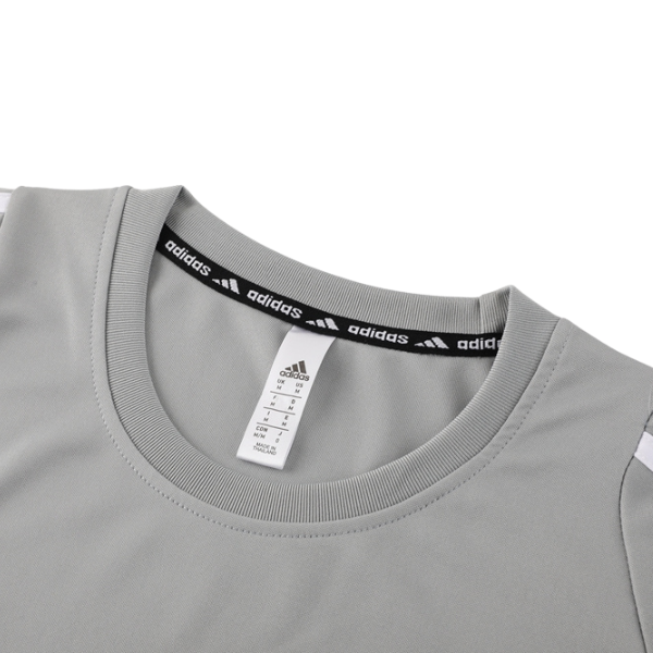 Conjunto Adidas Camiseta + Short Cinza e Branco - VENI Futebol
