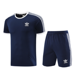 Conjunto Adidas Camiseta + Short Azul Escuro - VENI Futebol