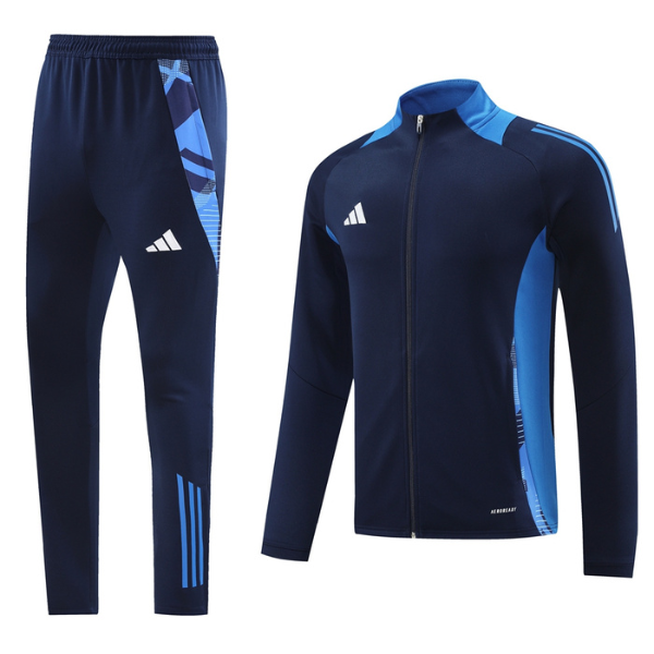 Adidas Trainingsanzug-Jacke + Hose Dunkelblau - VENI Futebol